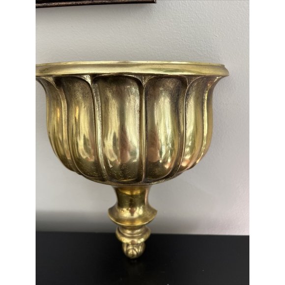 Vintage Dart Gold Wall Pocket Vase MCM - Picture 1 of 5